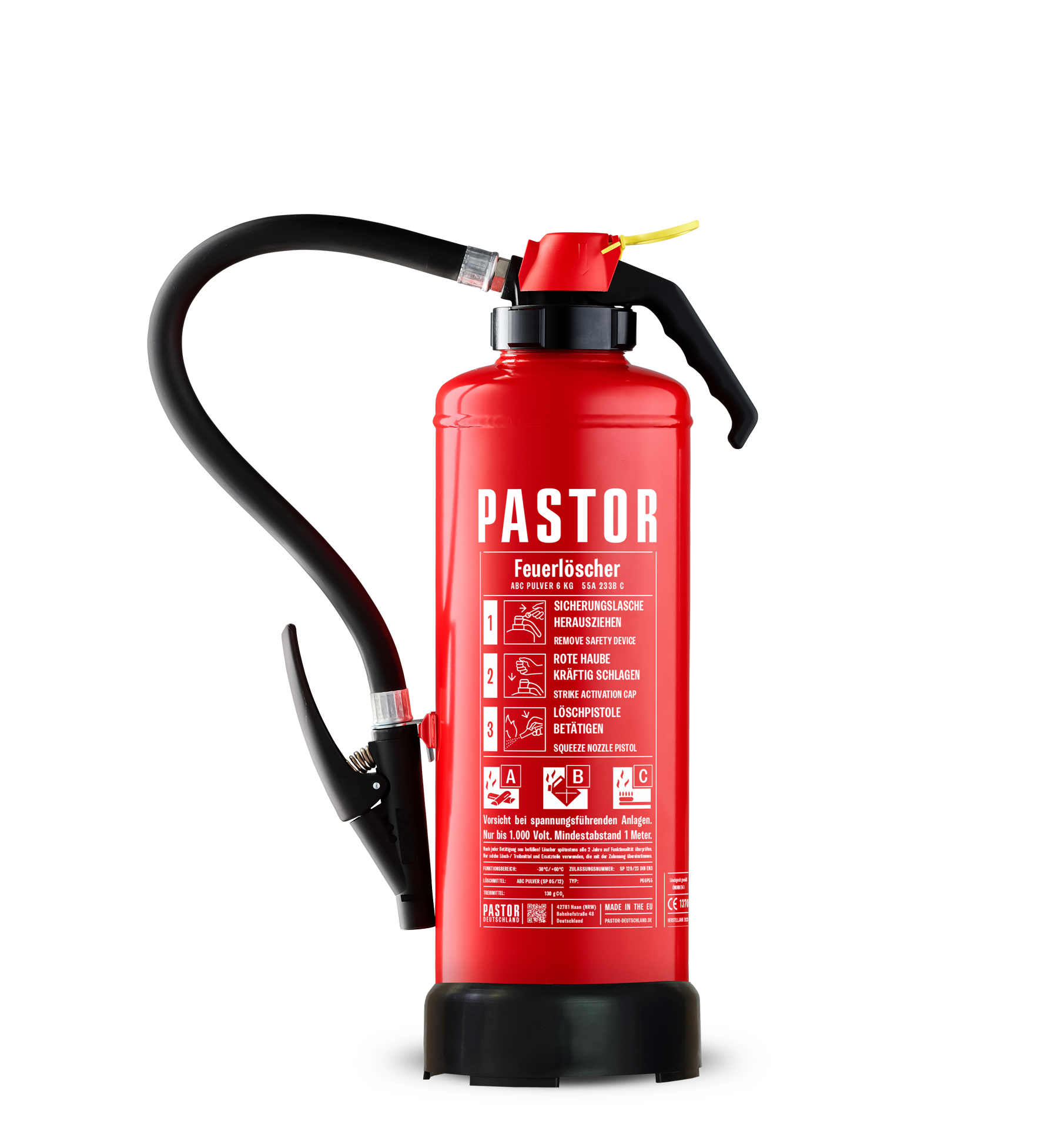 PG6P55 Auflade-Pulver-Feuerlöscher Pastor Deutschland