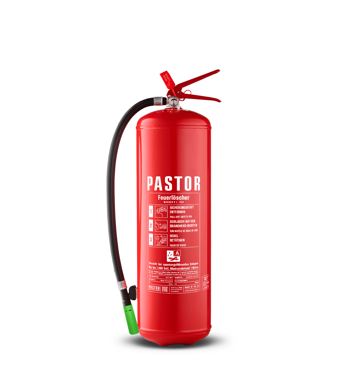WD9Z43 Dauerdruck-Wasser-Feuerlöscher Pastor Deutschland